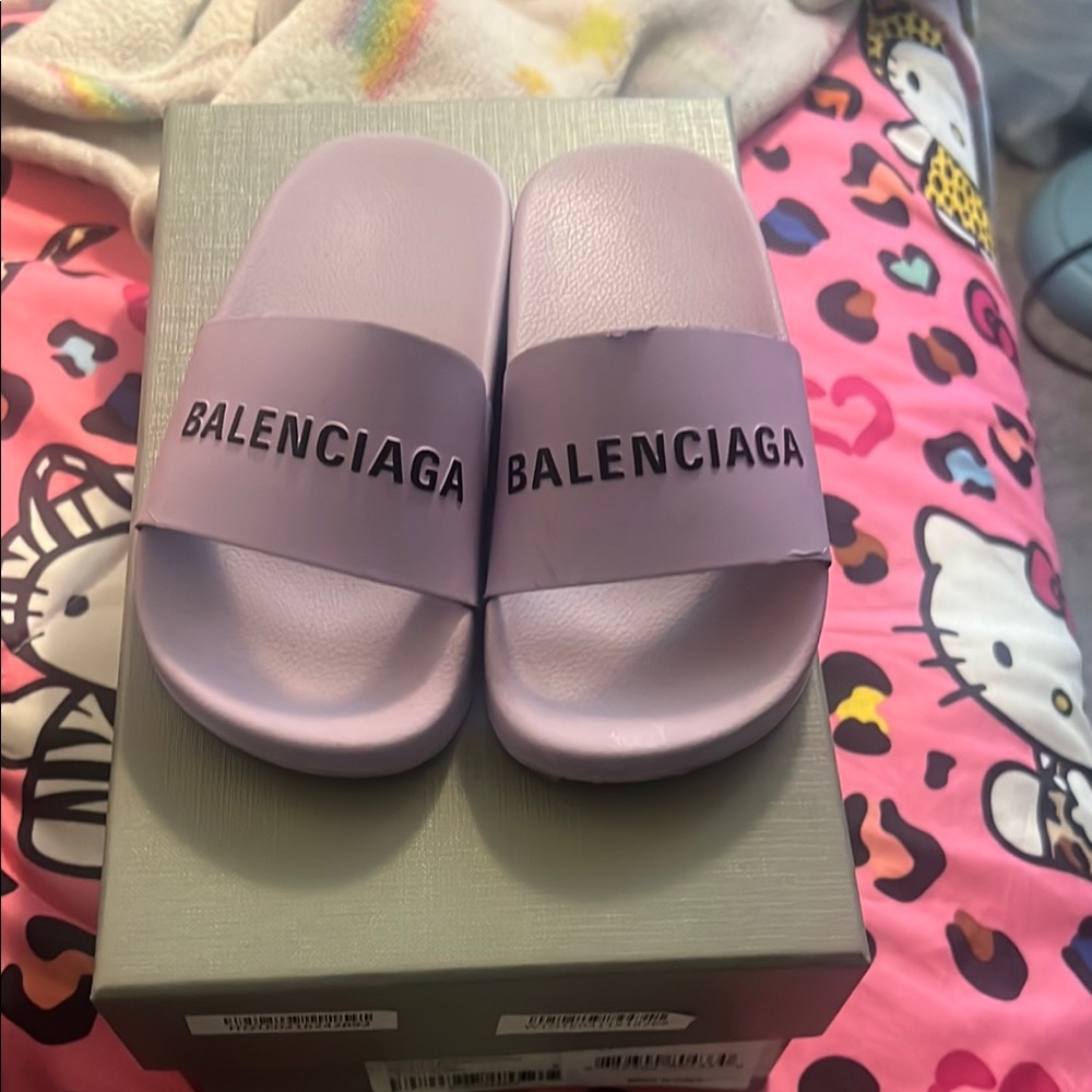 Balenciaga Lavender Slides